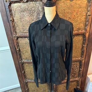 Zanella Black Long Sleeve Button-Up Shirt‎ 8
